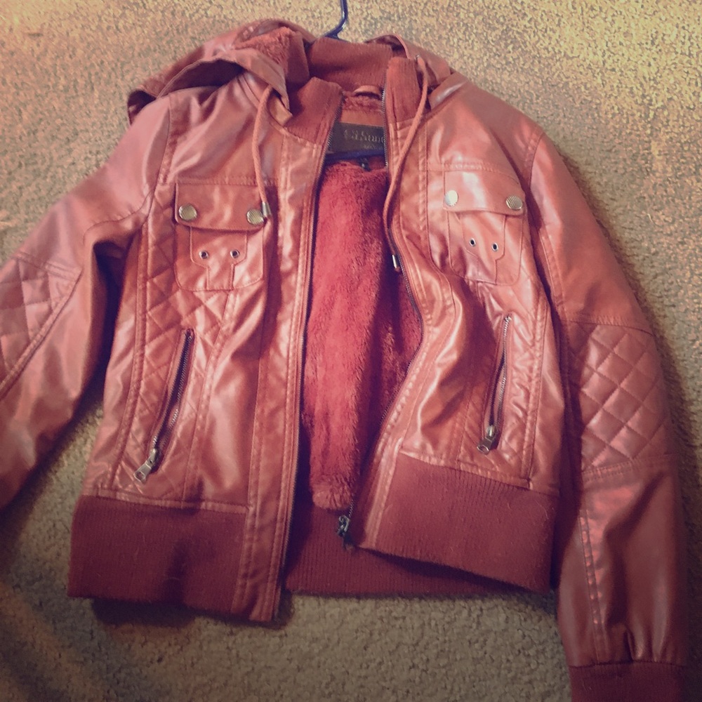 Faux leather jacket